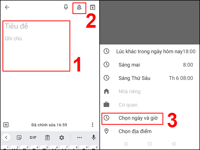 Hẹn giờ thông báo ghi chú trên OPPO